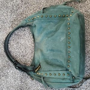 Lucky brand large leather purse green